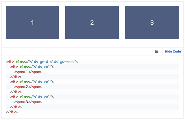 Lightning Design System Grid