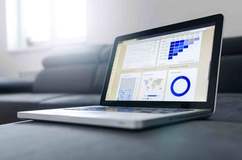 Macbook Showing Chart Dashboard